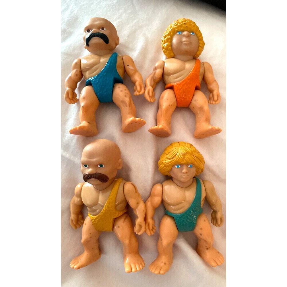 4 Playskool Definitely Dinosaurs 1987 Caveman Lot Action Figures!! Kronar, Zorg